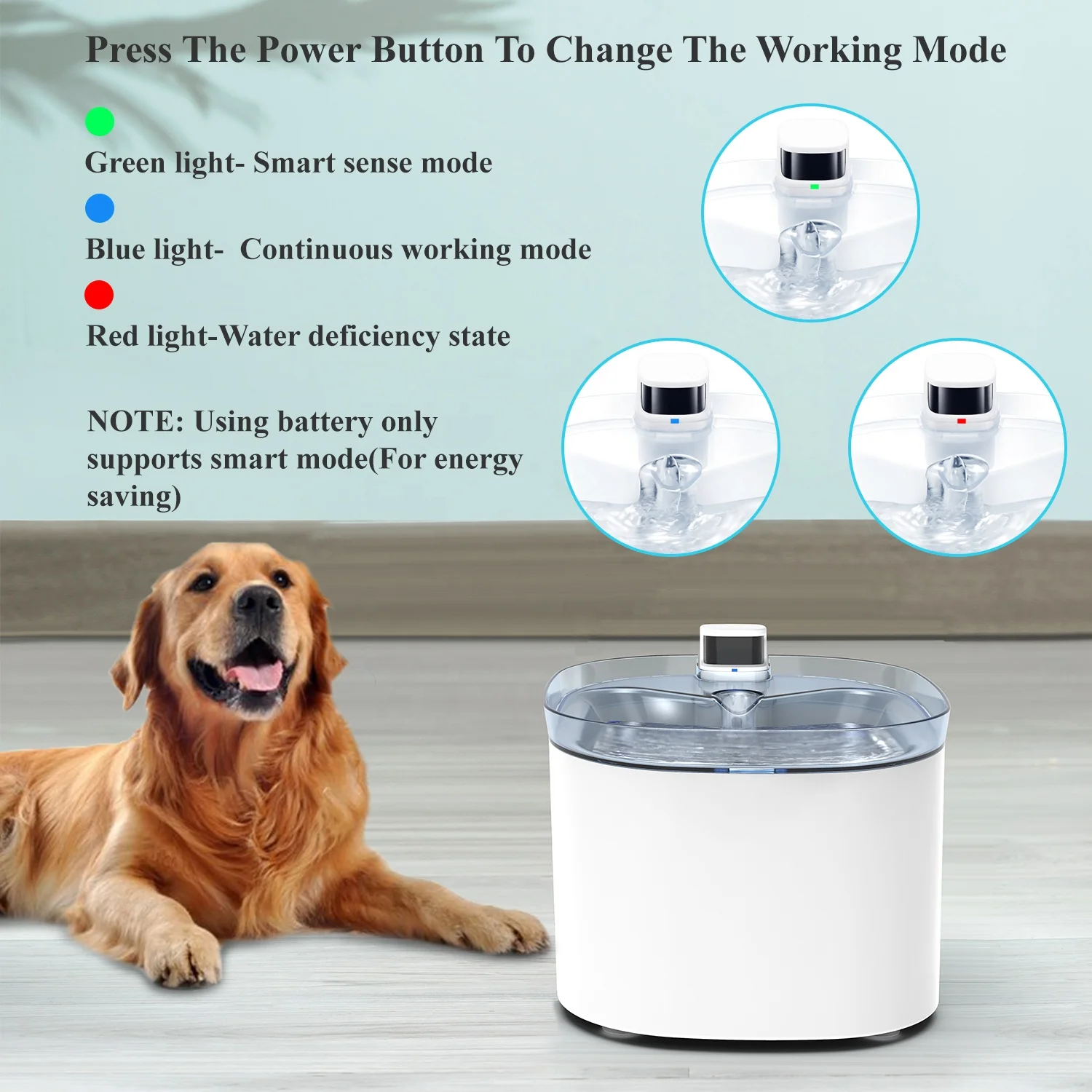 2.5L Electronic Insulated 2.4L Multifunctional Drinking Fountain for Dogs and Cats Animal Smart Pet Feeder Water Fountain