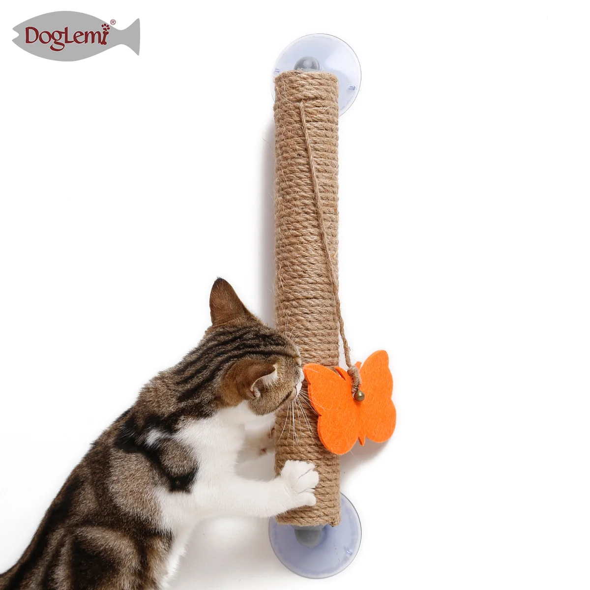 Cat Scratching Post Sucker Cat Toy Scratcher for Window or Wall