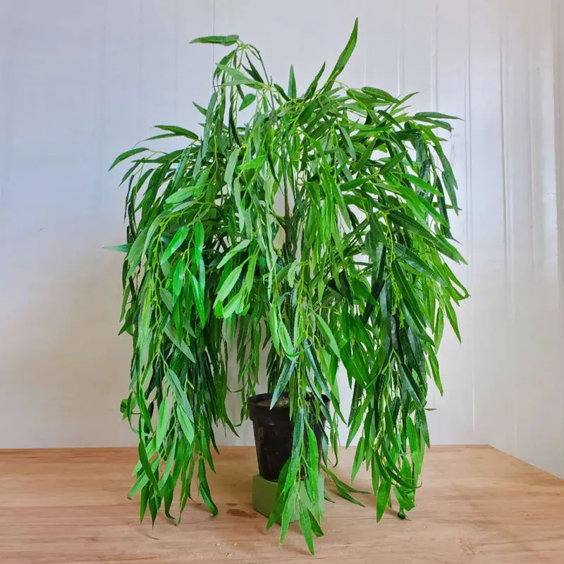 wedding table artificial weeping willow tree figurines bonsai tree artificial weeping willow tree