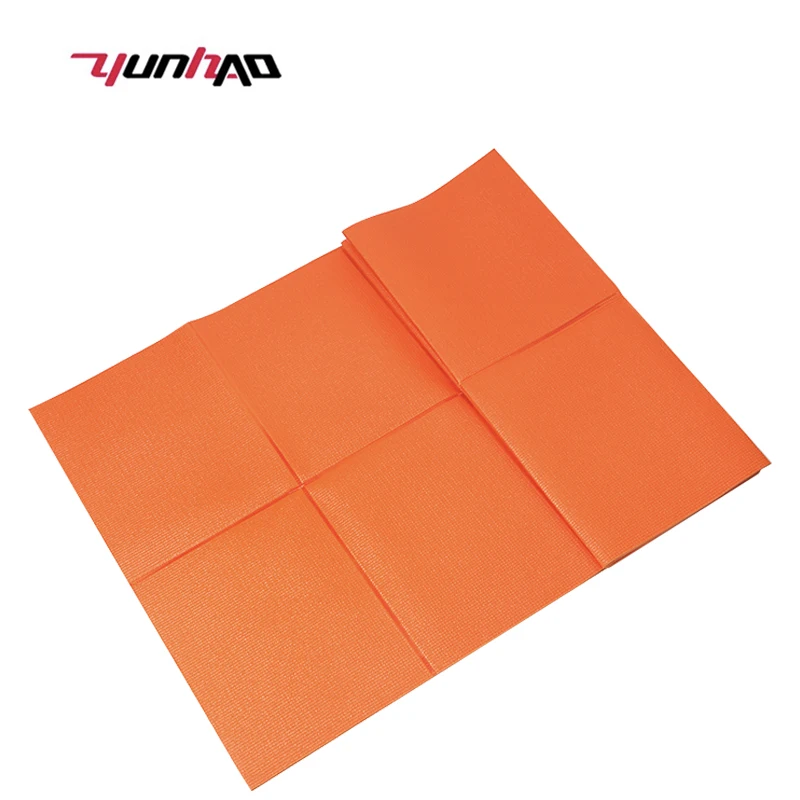 Manufacturer Eco friendly Custom Colourful 3/4/5/6 MM Non-slip Foldable PVC Yoga Mat With Bag For Travel Equipment