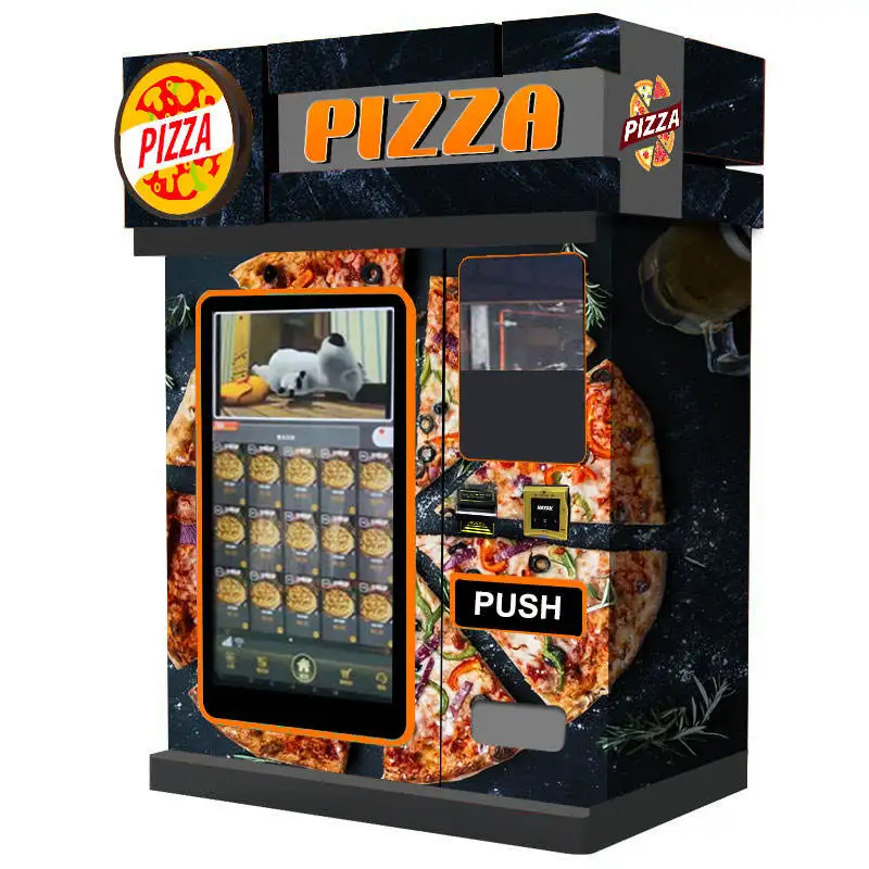 Wholesale Pizza Vending Machine Touch Screen Custom outdoor fully Automatic fresh fast hot food pizza vendor machine factory