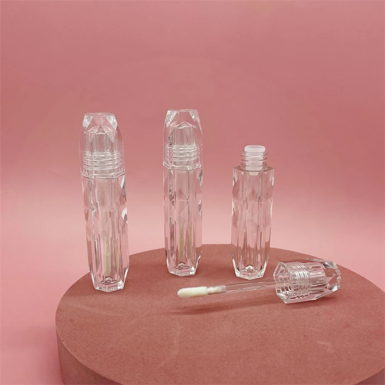 2.5ml Empty clear mini shiny plastic lipgloss tube