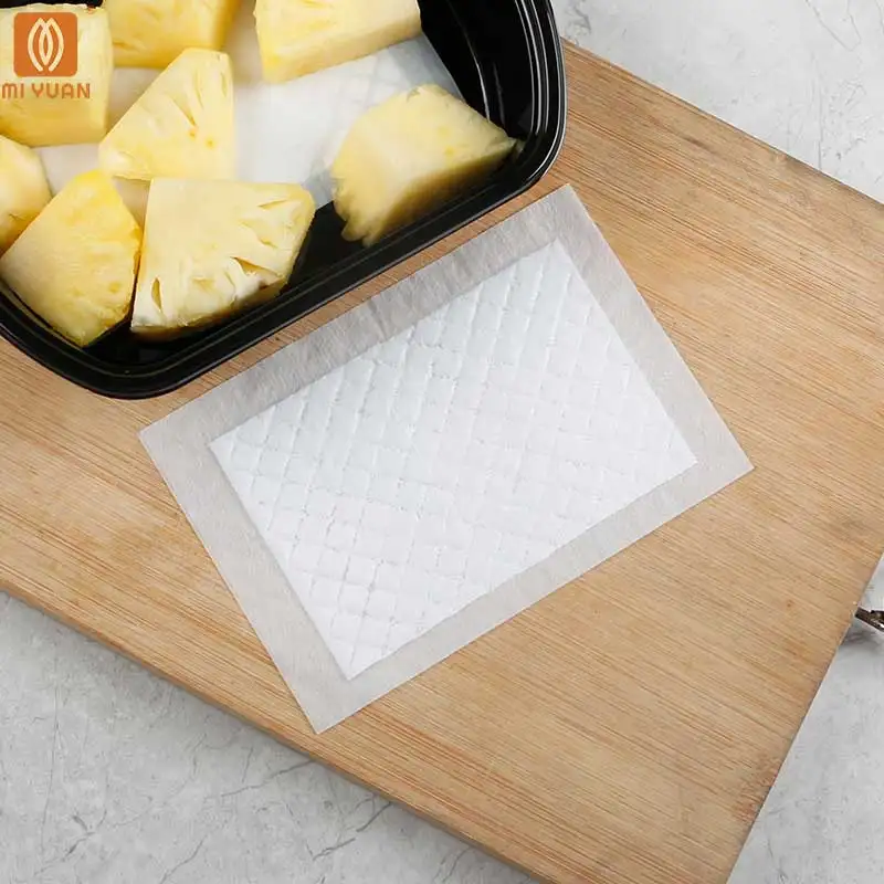 130*90mm Supermarket Factory price  Whole sale disposable high quality soaker paper absorbent tray pad for meat seafood fruit