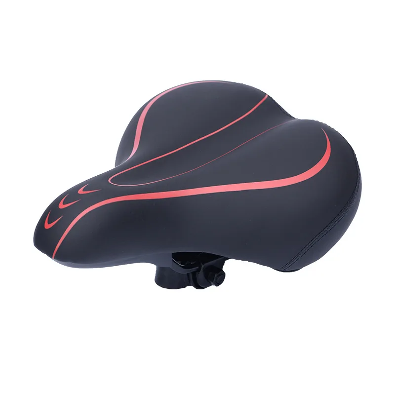 New Comfortable Bike Seat Wide Bicycle Saddle Memory Foam Padded Soft Bike Cushion with Dual Absorbing Shock Rubber Balls
