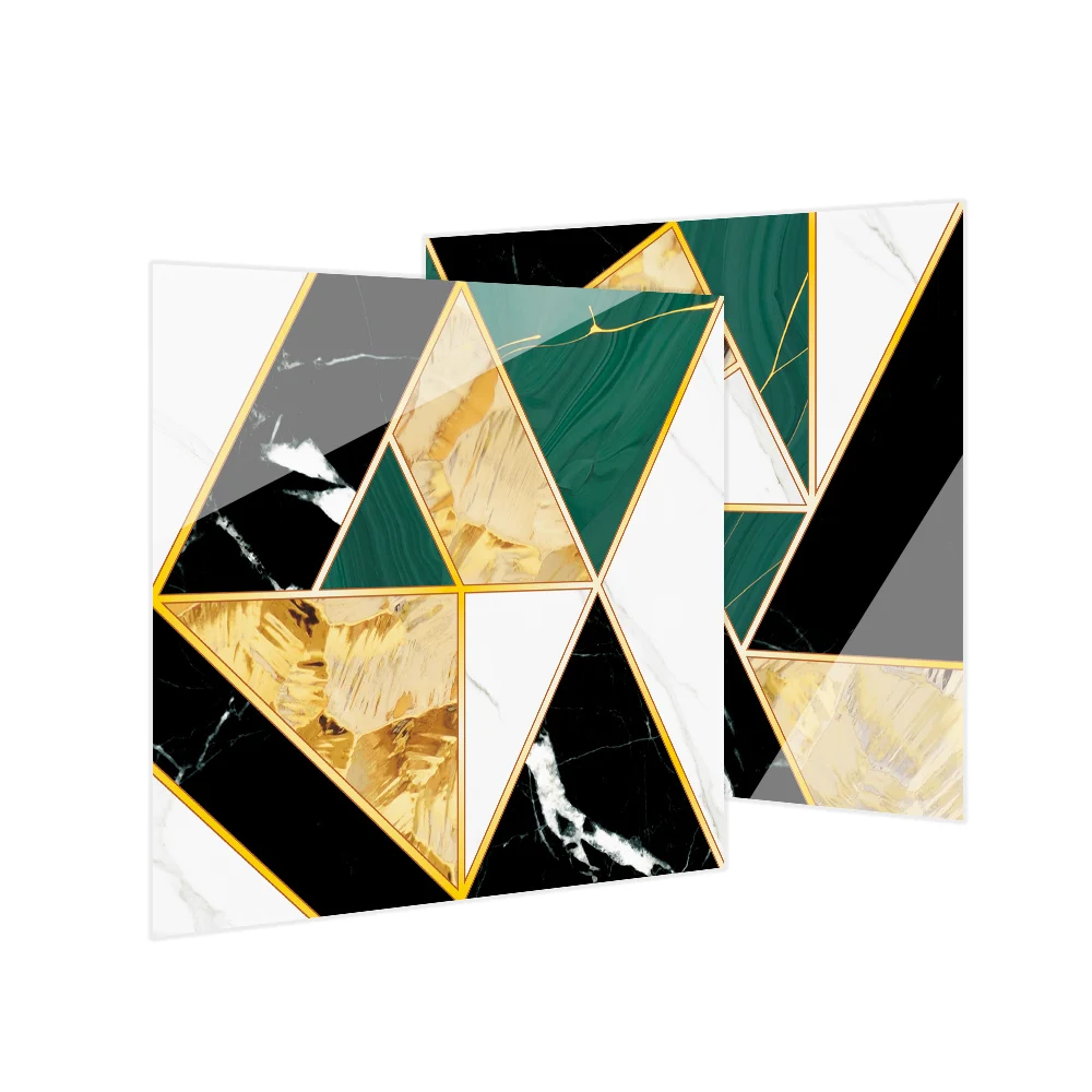 Spanish Style Light Luxury Tile Stickers Living Room Bedroom Wall Decoration Kitchen Oil-proof Art Stitching Decals