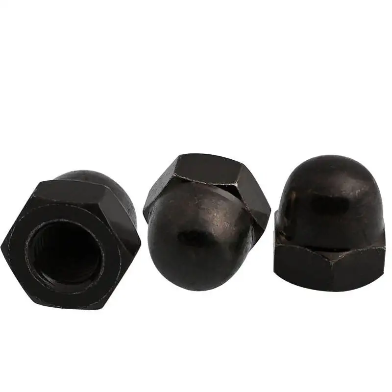 DIN1587 A2-70 Galvanized Hexagon Domed Cap Fine Tooth Acorn Plastic Round Nuts with Nylon Protect cap nuts nylon nut