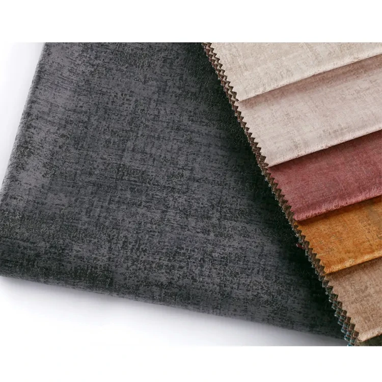 Sinovel Hometextile 100% polyester texture embossed & printed plush holland velvet sofas fabric for home furniture