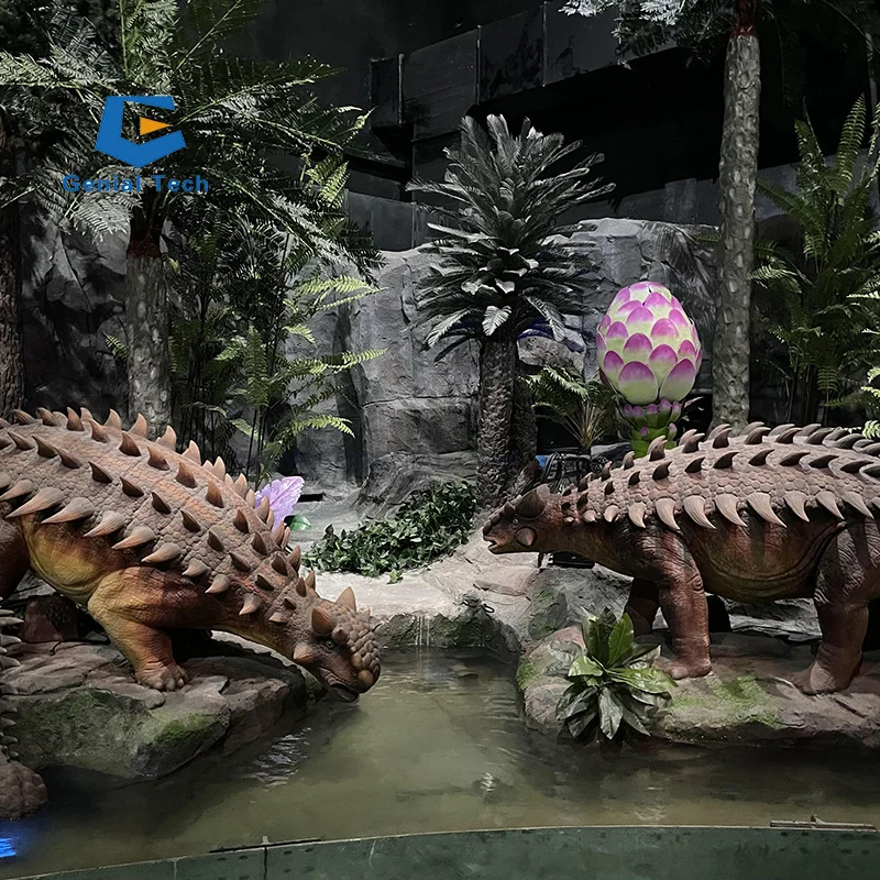 JN-Z24 Long Neck Dinosaur Brachosaurus Model Jurassic Decorations Realistic Robot Animatronic Dinosaur Amusement Park