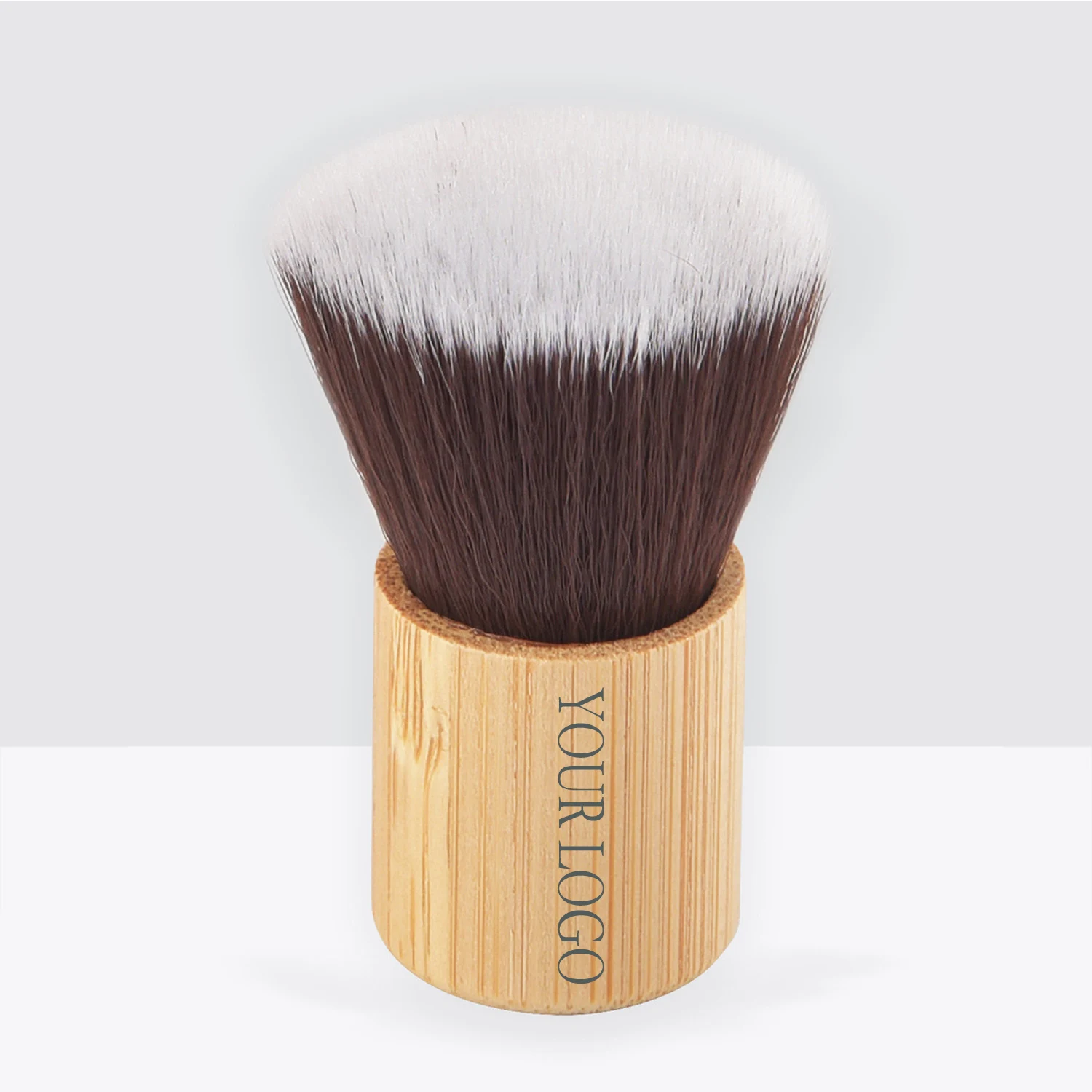 Mauri Hot Sale Big Powder Single Bamboo Handle Small Powder Makeup Brush Foundation Kabuki Brush