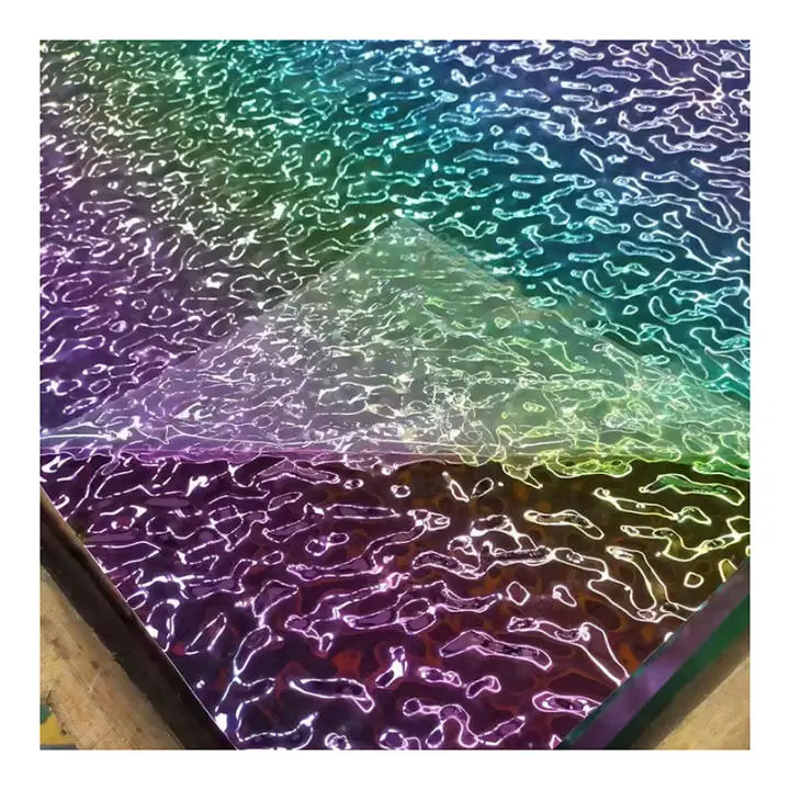 304 Color Mirror Water Wave Stainless Steel Stamped Water Ripple Stainless Steel Sheet For Wall Panel Ceiling Decoration