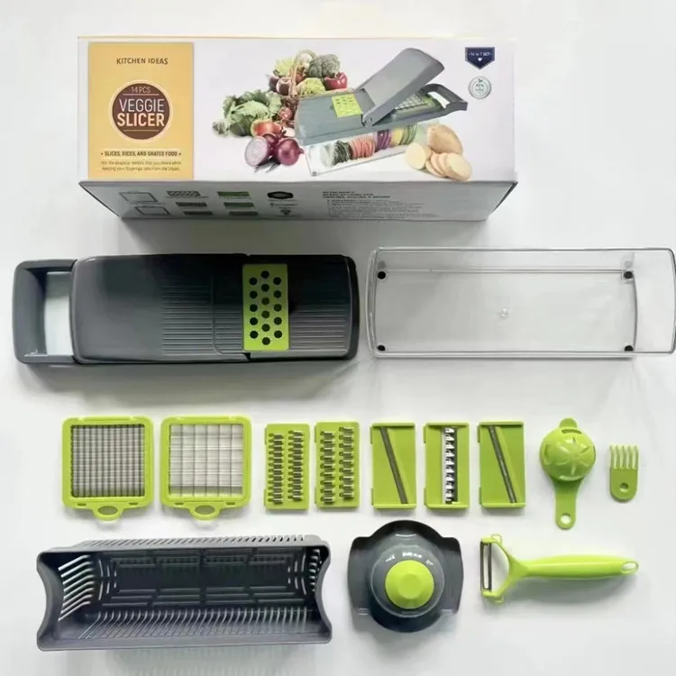 Baming Vegetable Chopper - Spiralizer Vegetable Slicer - Onion Chopper with Container - Pro Food Chopper - Slicer Dicer Cutter