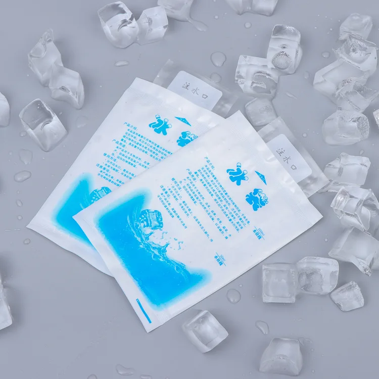 reusable lasting cooling shipping food inject water ice bag ice pack with 400ml 600ml 1000ml