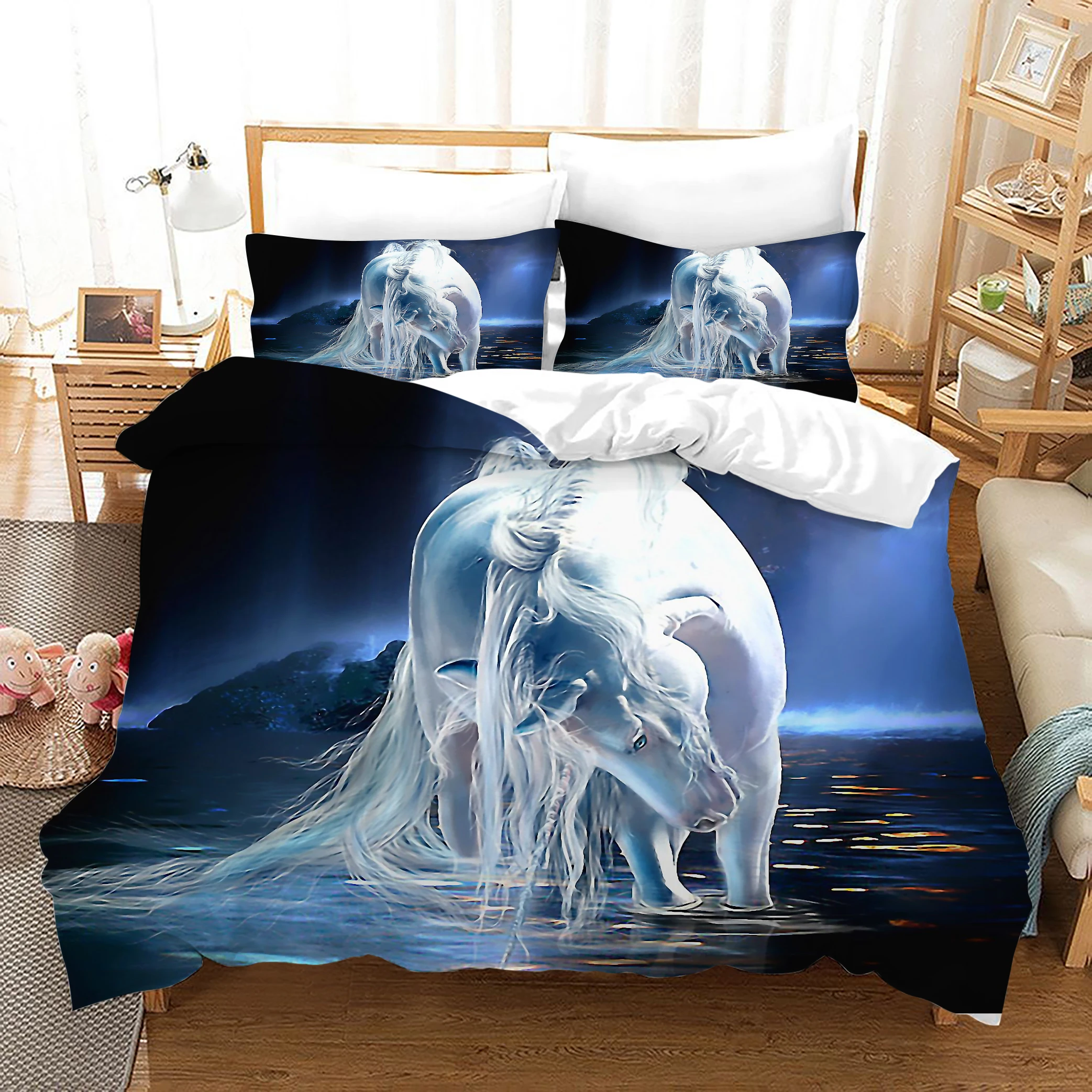 Hot Sale Bedding Set 4 Piece UNICORN 1 Duvet Cover Luxury Super Quality Designers Bed Sheet Sets
