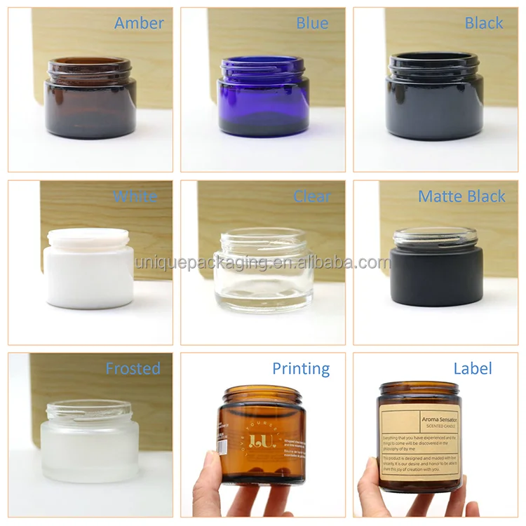 Wholesale Luxury Empty 4Oz 8Oz 500Ml 100Ml 250Ml Storage Clear Amber Jar Glass Candle Jar Manufacturer For Candle With Metal Lid