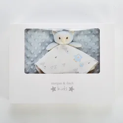 Custom Stuffed toy with baby comforter and blanket gift box set