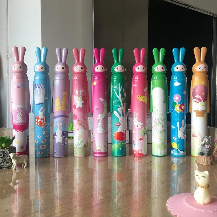 DD1429  Cartoon Mini Bottle Umbrella For Girl Business Gift Customize Logo Sunny 3 Folding Bunny Umbrellas