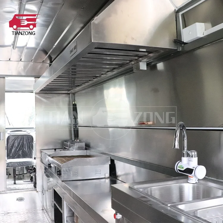 TIANZONG T19 unique design pizza truck customized vintage food carts and food trailers fashionable food caravan