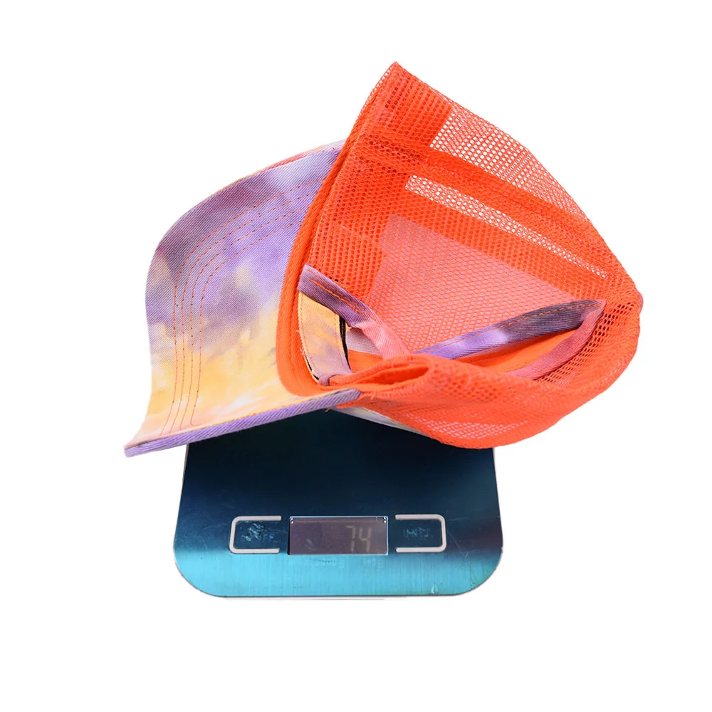 New style tie dye baseball caps womens ponytail hats for sales from factory