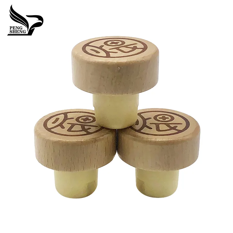 
Wooden cap synthetic cork bottle stopper Sealing completely and tightly 