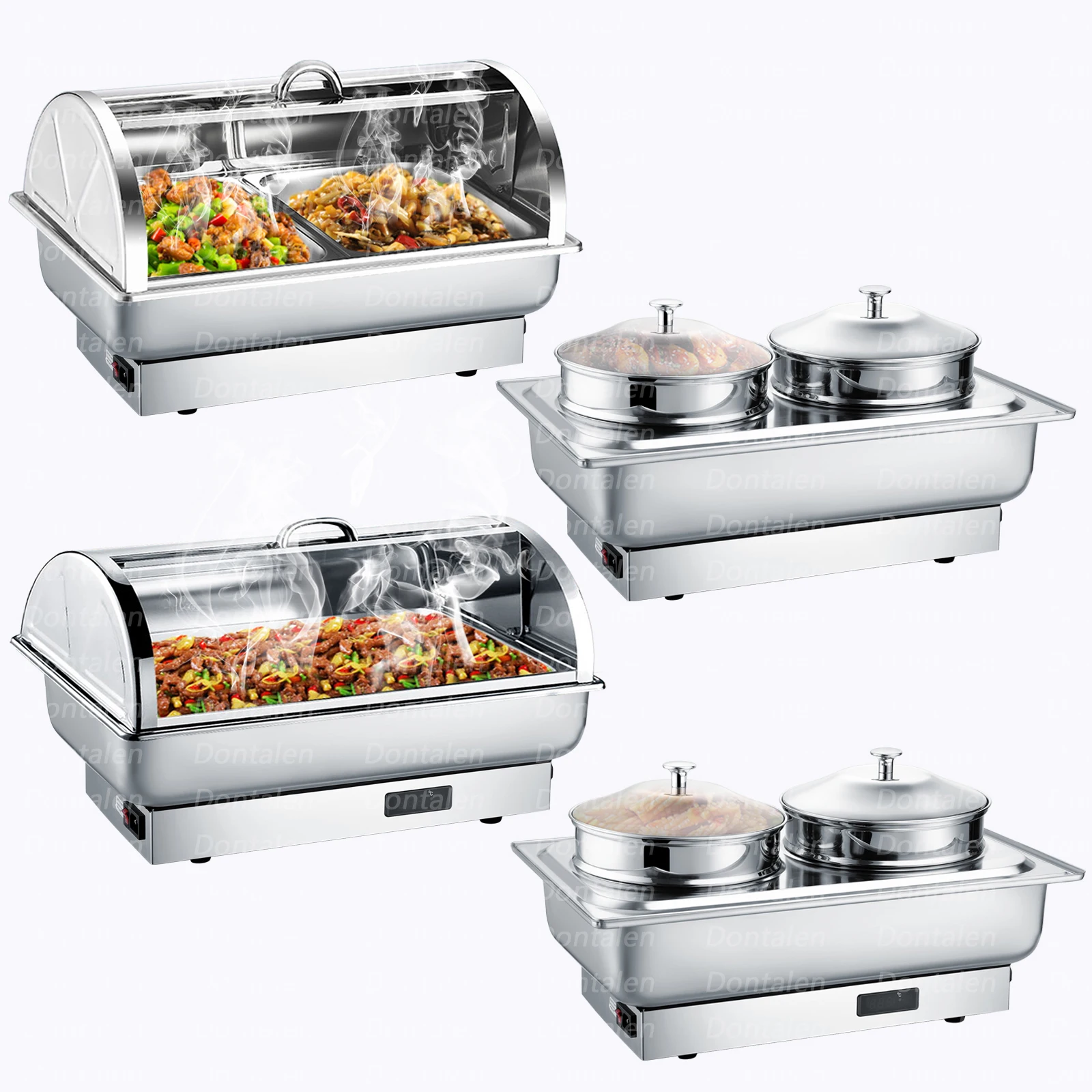Роскошное Гостиничное оборудование из нержавеющей стали электронная Паровая Печь с регулируемой температурой электрическая посуда для жарки пищи набор подогревателей
