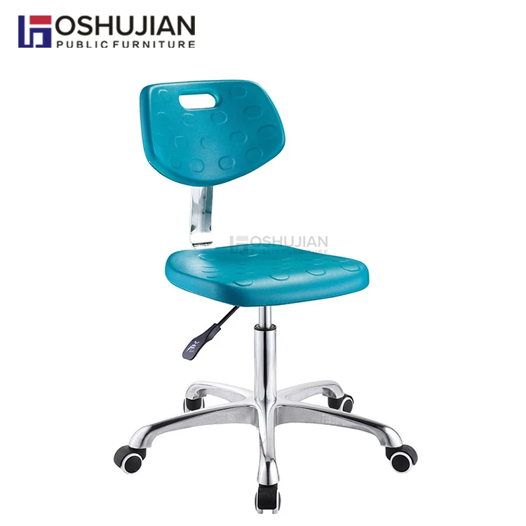 Computer lab furniture stainless steel lab stool esd office injected PU laboratory chair