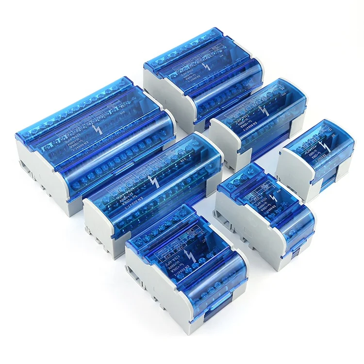 207 Electrical Panel Mount Bus Bar Screw Wire Connector Modular Unipolar Junction Box Power Distribution Din Rail Terminal Block