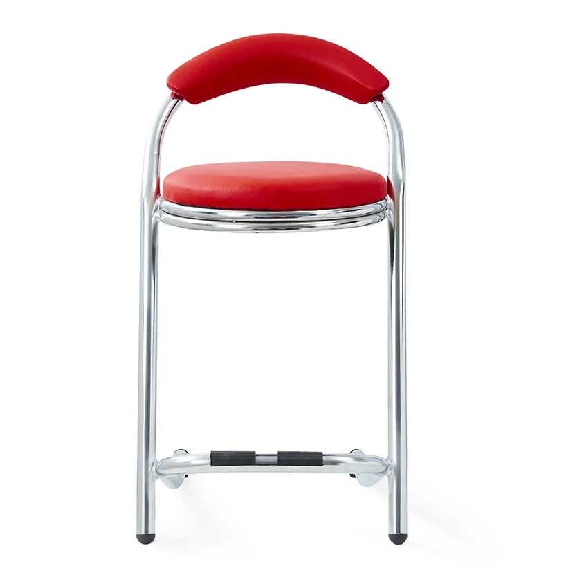 Factory Direct Sales Cheap Price Metal Frame Gaming Hall Chair Red Leather Bar Chair