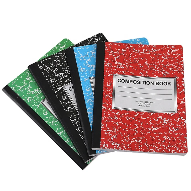 Customized B5 ruled marble soft covers primary school composition notebooks for college school office