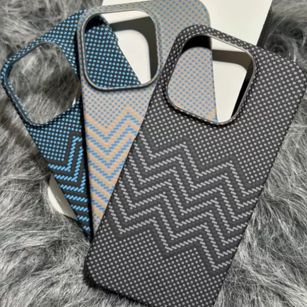 New Arrival Carbon fiber pattern Wavy grain Phone Case for iPhone 16 15 13 14 Pro Max 12 Shockproof Cover