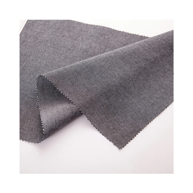 
Modern Design dark gray pure color chambray fabric Cotton Polyester fabric 