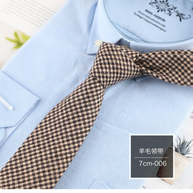 
Шерстяной галстук для мужчин повседневный жаккардовый шерстяной галстук рубашка галстук деловой галстук с индивидуальным логотипом 