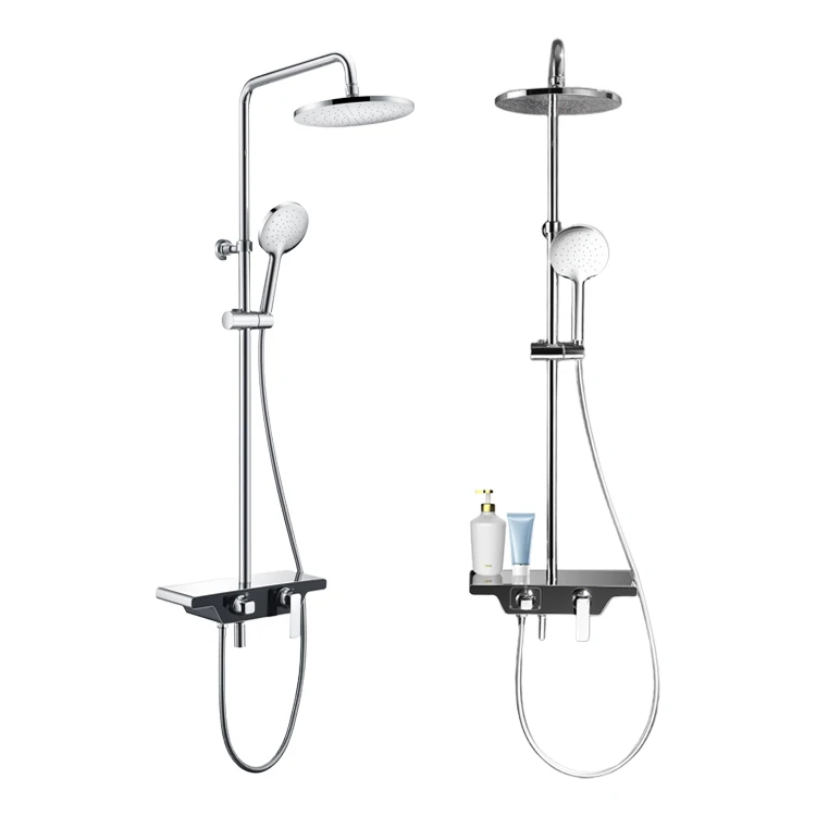 Sonsill Wholesale Wall Mounted Bathroom Shower Tub Set Hot Cold Water Rainfall Mixer Bath & Shower Faucet Set