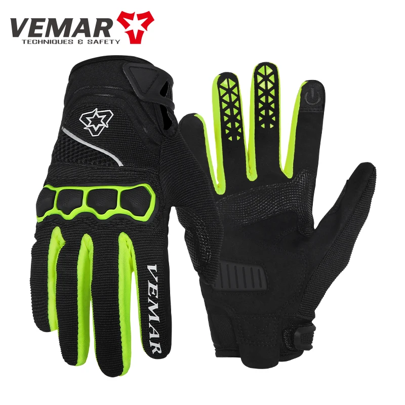Vemar унисекс Мото Аксессуары Guantes Motociclista дышащие летние противоскользящие мотоциклетные перчатки с сенсорным экраном