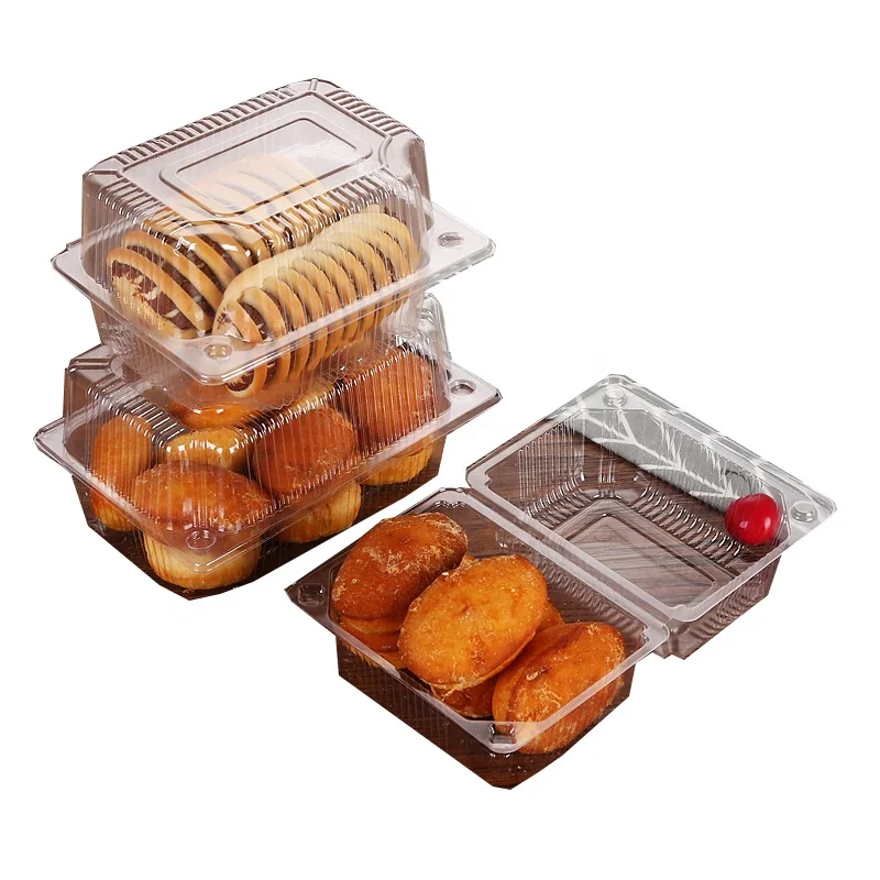 
Transparent Plastic cake Disposable Food Packaging blister box Sushi Container 