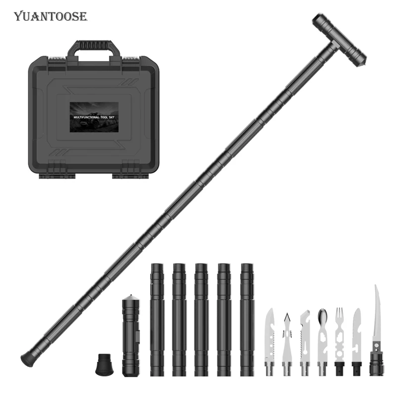Multifunctional Outdoor Camping Trekking Pole Tool Set
