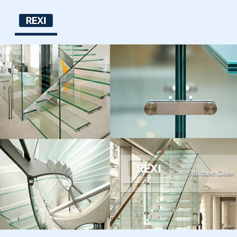 non slip Anti slip Glass Staircase by Tempered Laminated Glass
