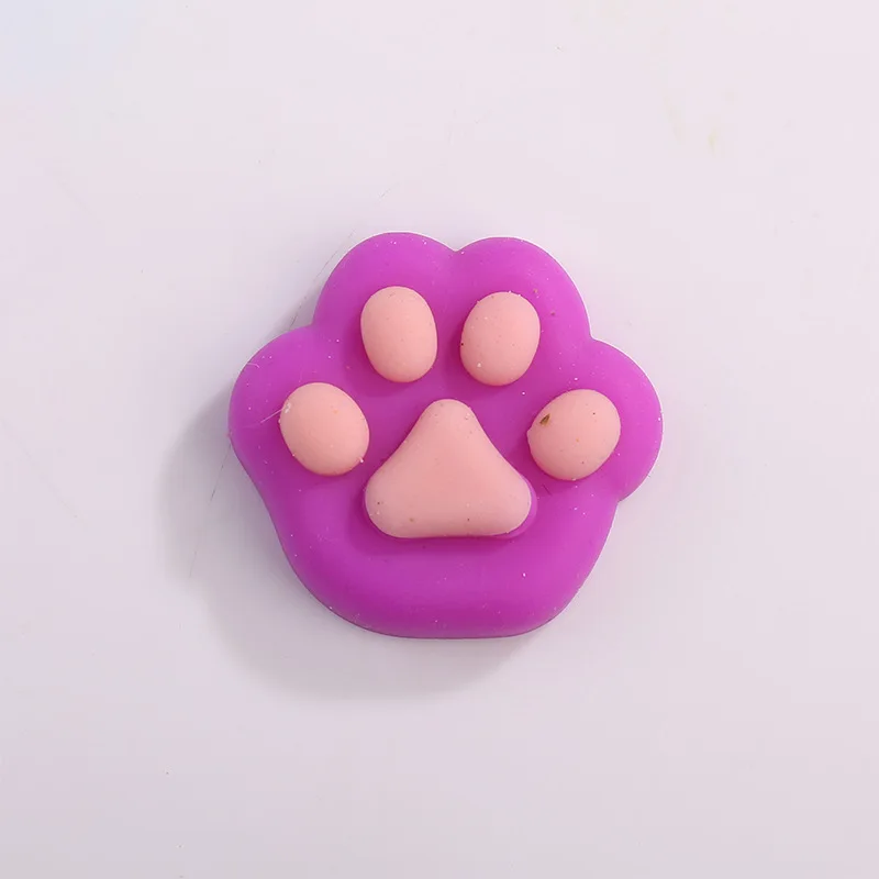 Cute Colorful Simulation Cat Paw Toys Sensory Fidget Squeeze Squishy Toys for kids girls boys educational