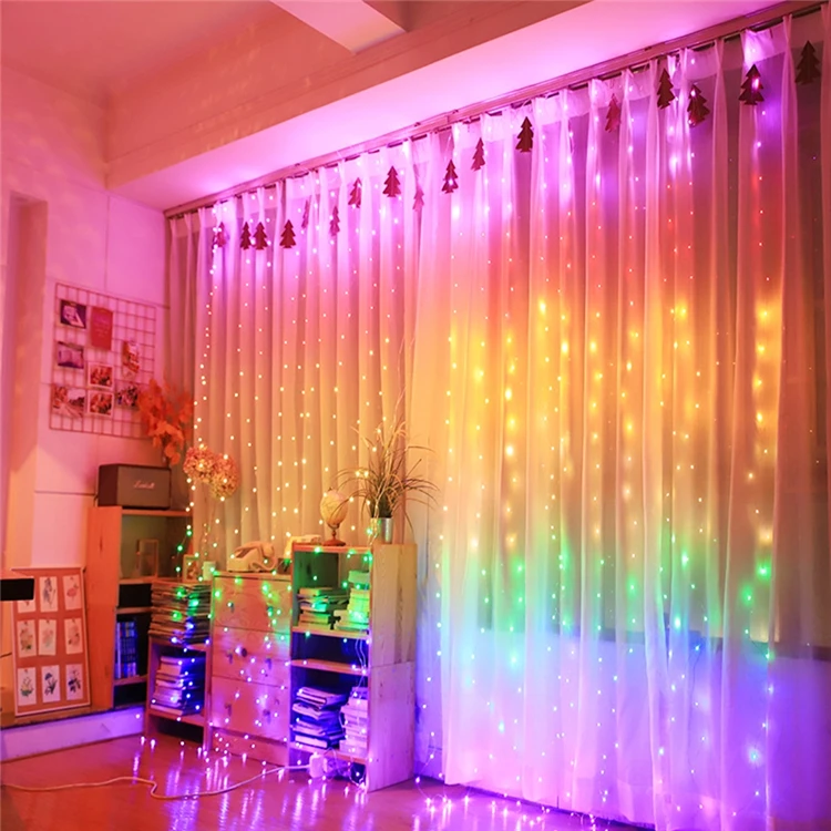 
DC5V Intelligent Party String Lamp Christmas LED Waterfall Light Curtain 