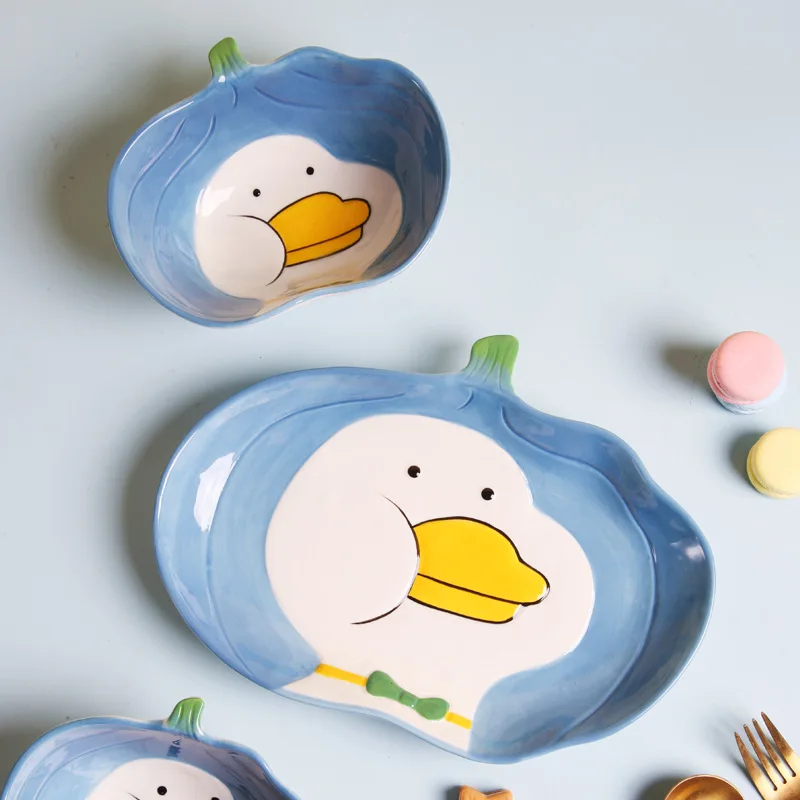 Популярный мультяшный керамический набор посуды детская миска для риса индивидуальная домашняя тарелка завтрака блюдо духовка посуда