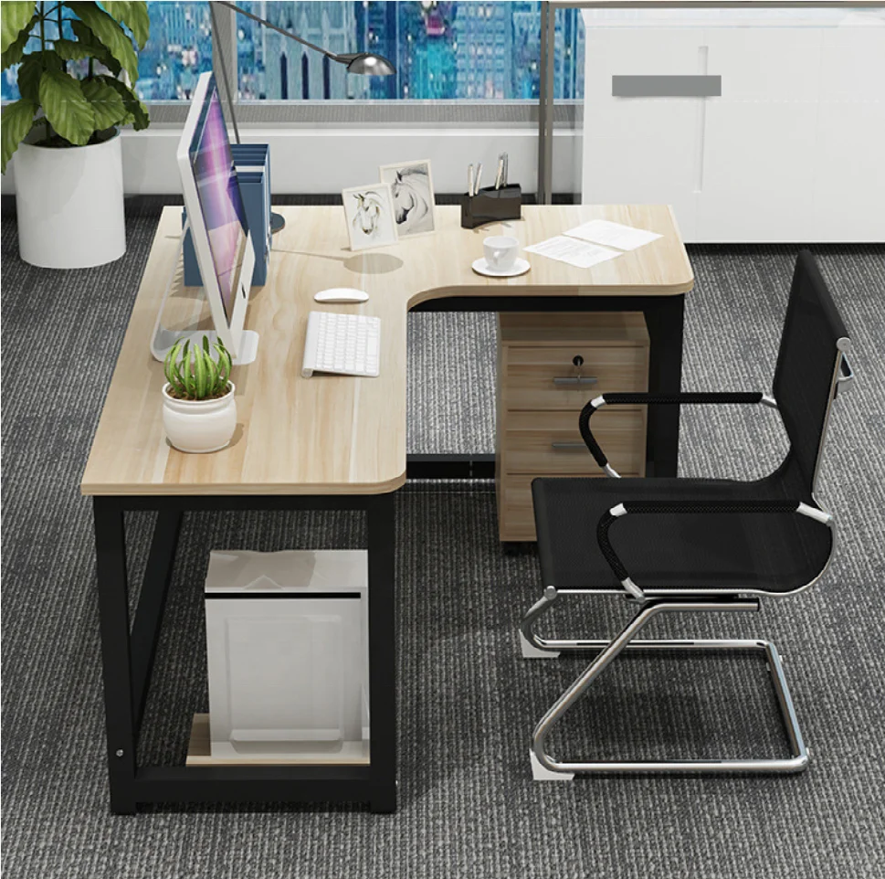 AILICHEN Modern and Simple Design Style L-shaped Home Desktop Computer Table Desk Corner Computer Desk