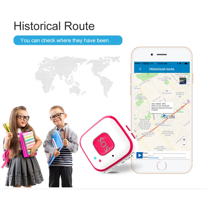 Mini children gps tracker necklace gps VJOY V28 2G GSM WiFi Locator for Elder with Falling Alarm personal gps tracker mini