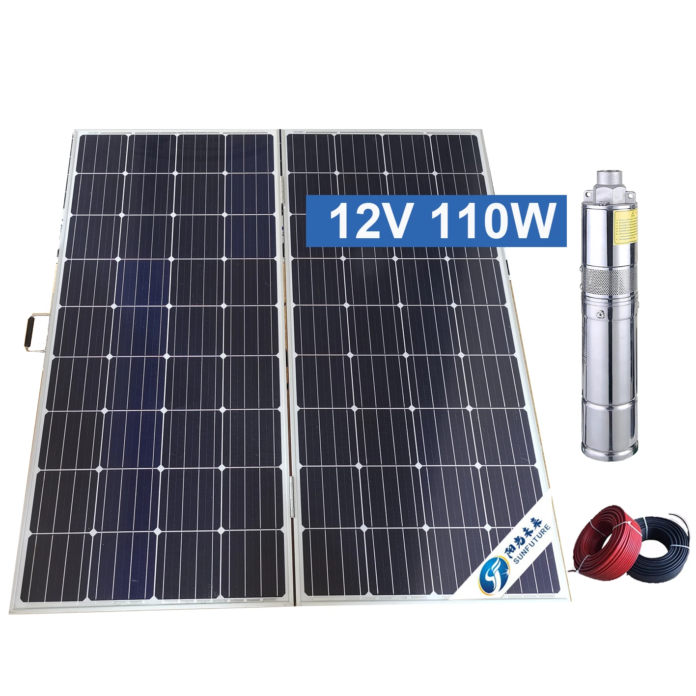 SUNFUTURE Folding Solar Panels Prices Cheap Renewable Energy 110W  Water Pump Solar