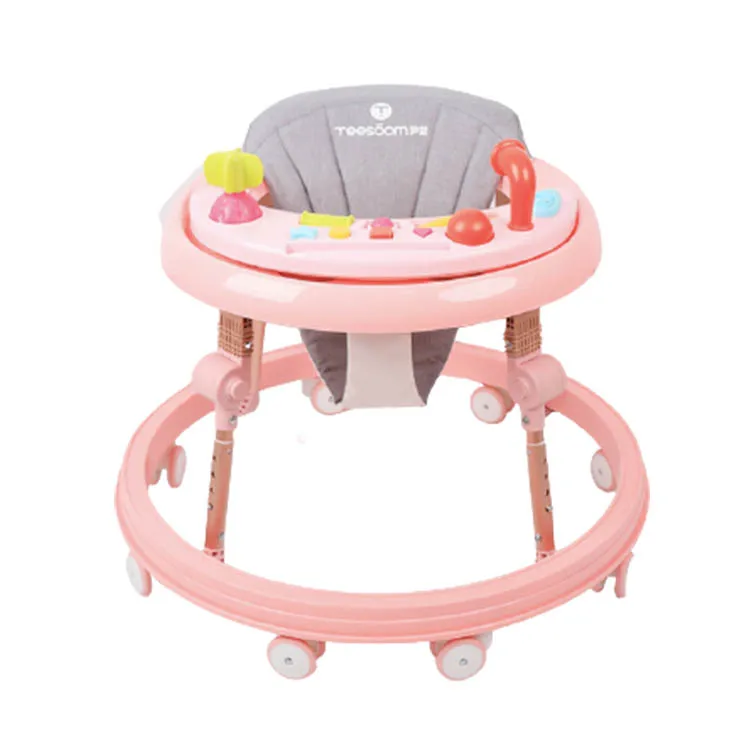 Safety active center sitting or walking rollator baby walker with wheels and seat