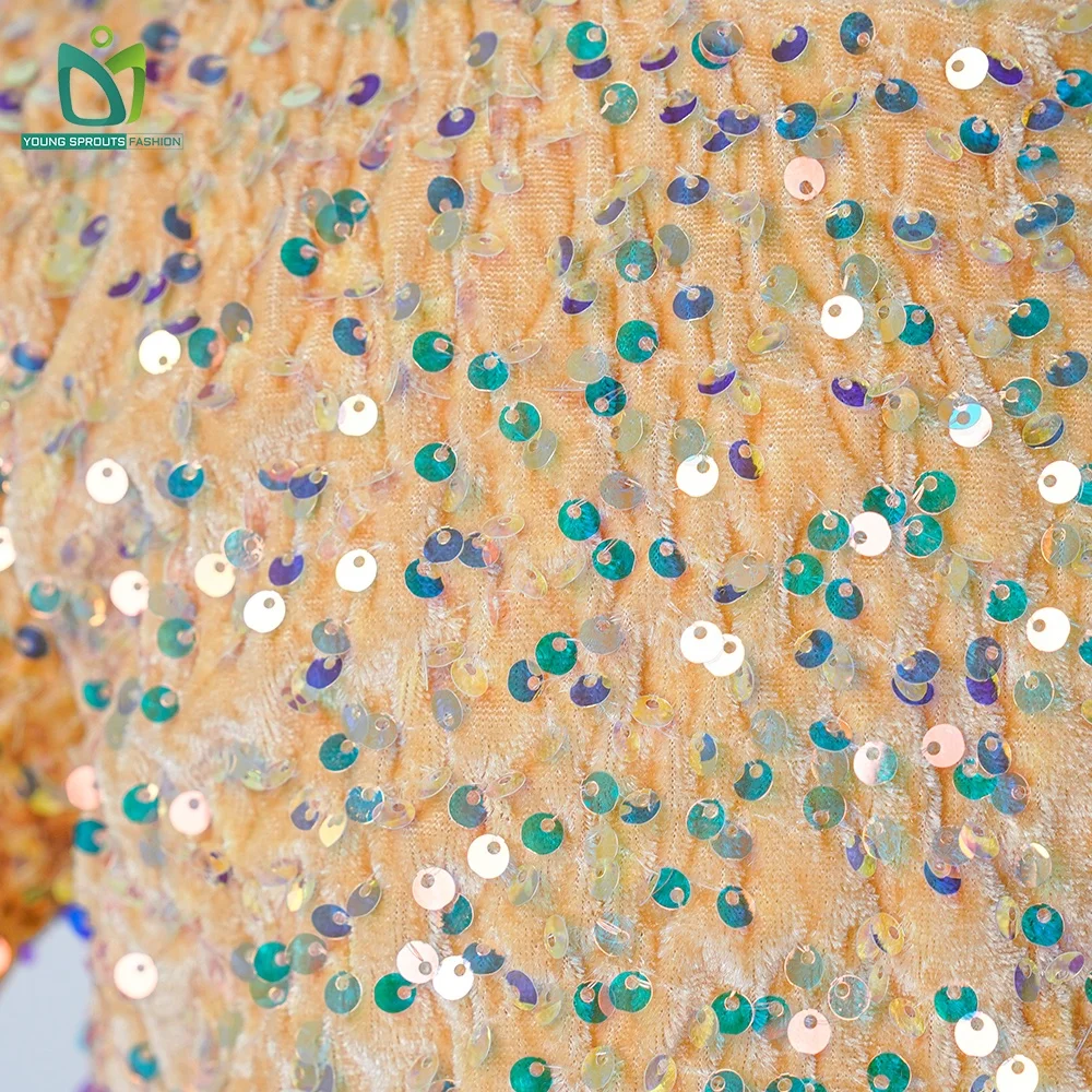 Teenage Girl Yellow Dress Prom Kids Royal Fashion Girls Dresses