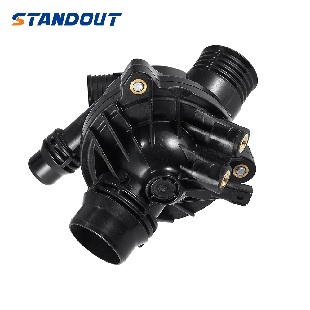 Thermostat Housing Assembly 11537601158 Engine Coolant Thermostat  for BMW X1 X5 X6 135i 335i 2011 2012 2013