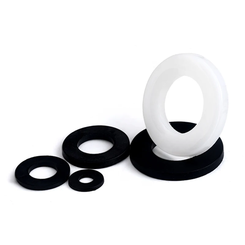 Nylon flat washer white and black color Plastic washer PA66
