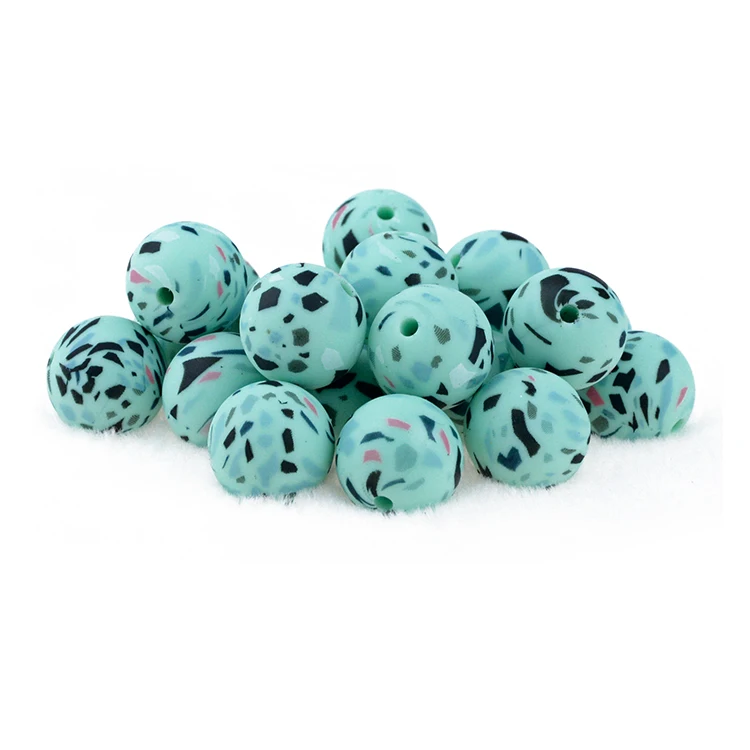 Baby Decoration Loose Beads Diy Pacifier Chain BPA free food grade Silicone Loose Beads Teething Beads