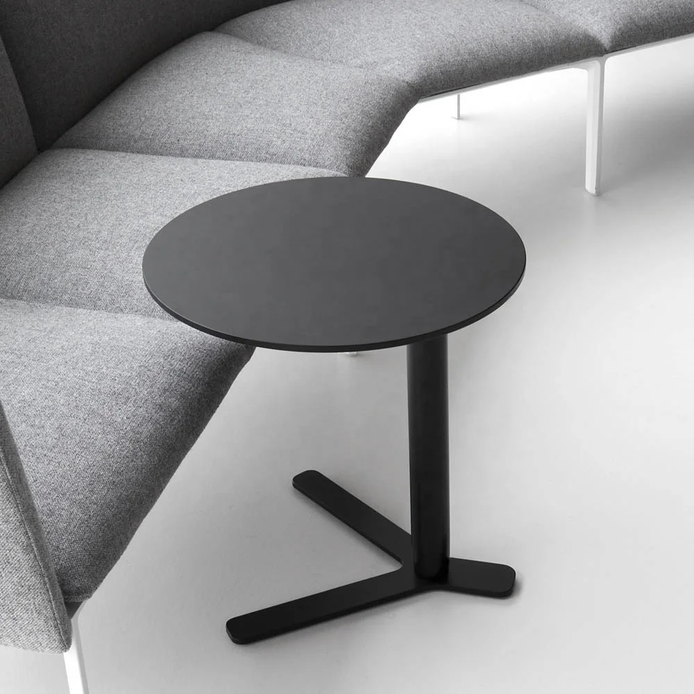 Современная черная железная мебель в скандинавском стиле для гостиной, металлический круглый боковой столик