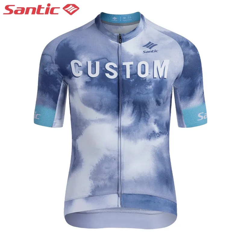 Santic Customize professional sport  Summer Cycling Jersey Lightweight Quick Dry Breathable cycling short long sleeve jersey