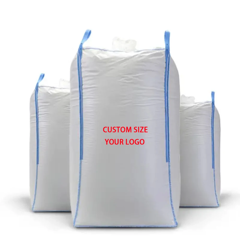 Customized pp 1000kg 1200kg 1500kg 2000kg big bag ton bulk Bags For Wood Pellet sand Particles super sack Jumbo bag